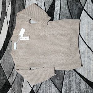 LINY XIN CAMEL 100% MERINO SHEEP WOOL AUSTRALIA KNIT SWEATER